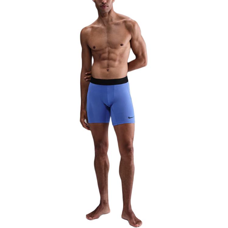 Nike Логотип Спортивные шорты с трехчетвертной длиной Slim Fit Мужские шорты Цвет: Синий Комета FB7958-411