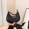 Повседневная сумка на одно плечо, однотонная женская сумка 2024 года, модная корейская версия новой простой и модной сумки под мышкой