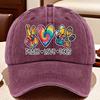 Кепка с графическим принтом Tie Dye "Мир Любовь Собаки" Полиэстер Унисекс Регулируемая Кепка для улицы