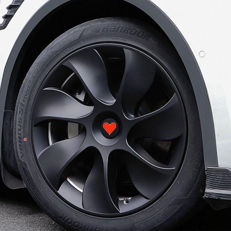 Tesla Model Y 19" Wheel Hub Decorative Protective Cover - Cyclone Turbine Design.