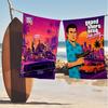 G-Grand T-Theft A-Auto VI Game Microfiber Blanket Quick Drying Beach Towels Oversized Printing Super Absorbent Pool Towel