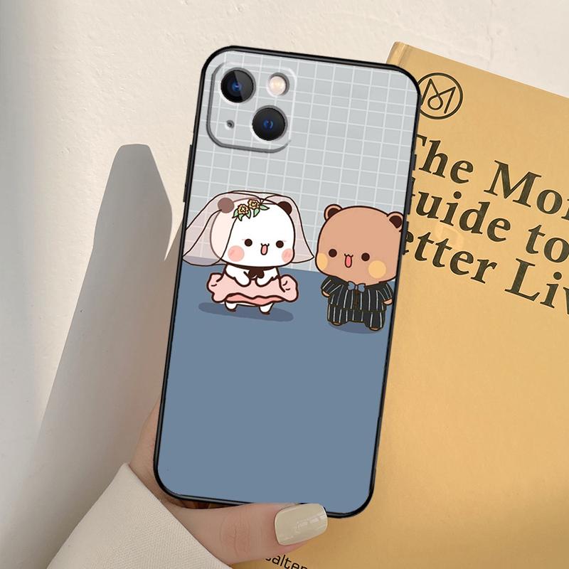 Peach And Goma Cats Case For iPhone 13 14 Pro Max 11 12 Mini 6S 7 8 Plus SE 2020 2022 X XR XS MAX Cover Coque