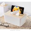 2PCS Cartoon Interior Products Wood Wooden Tissue Box Napkin Paper Boxes Storage Case Cover Holder
