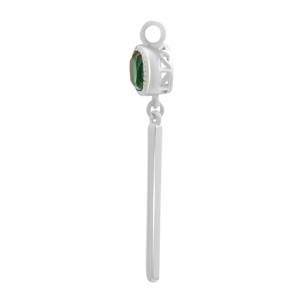 Серебряная подвеска с изумрудом nano 0.95ct (2197362)