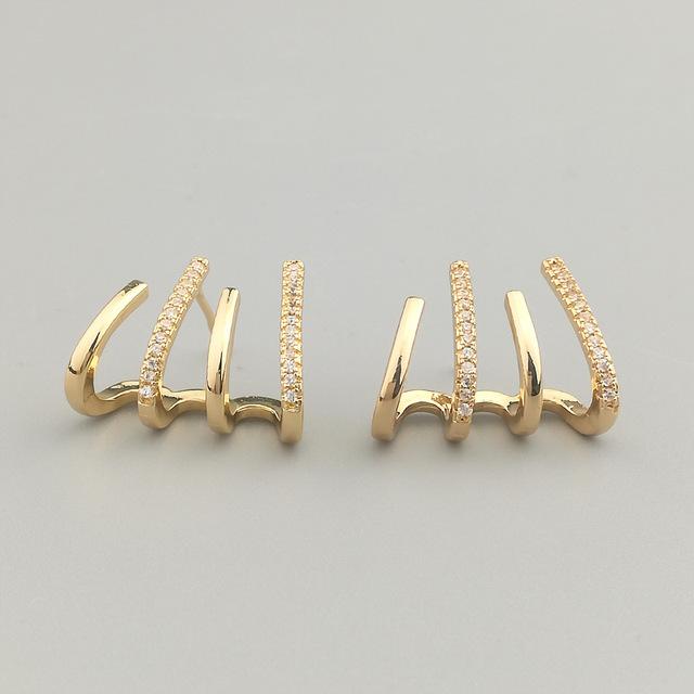 925 Sterling Silver Simulated Diamond Earrings For Women High Quality Stud Earring Wedding Engagement Party Jewelry