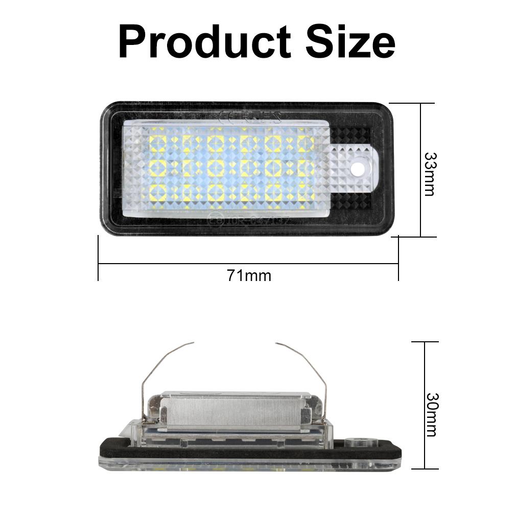 2 шт. ксеноновые белые светодиодные лампы освещения номерного знака автомобиля Canbus для A3 A4 S4 RS4 B7 A6 RS6 S6 C6 A5 S5 Cabrio Q7 A8 S8