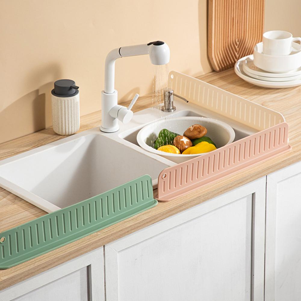 Silicone Water Baffle Barrier Sink Flap Block Easy Cleaning Sink Splash Guard  Household