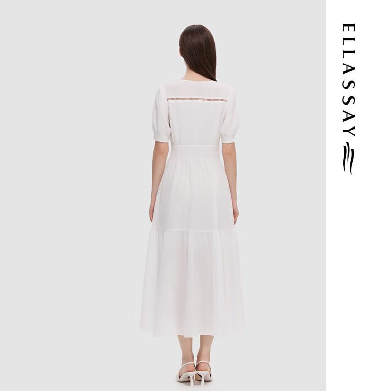 ELLASSAY Французское нежное платье с коротким рукавом EWD352Y05000