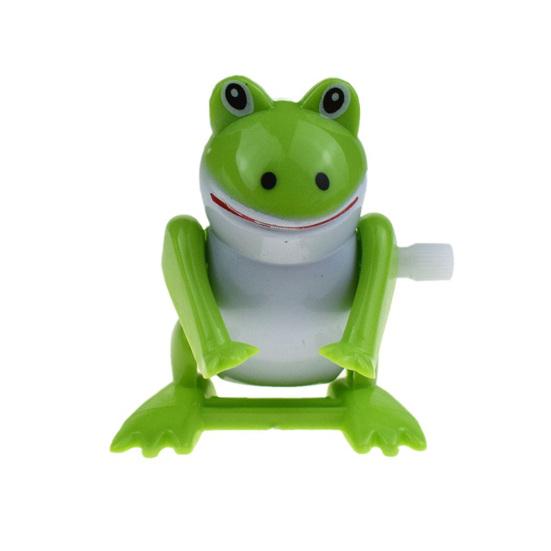 Exquisite Green Playing Solid Kids Spring Wind-up Frog Toy Children Gift Clockwork
