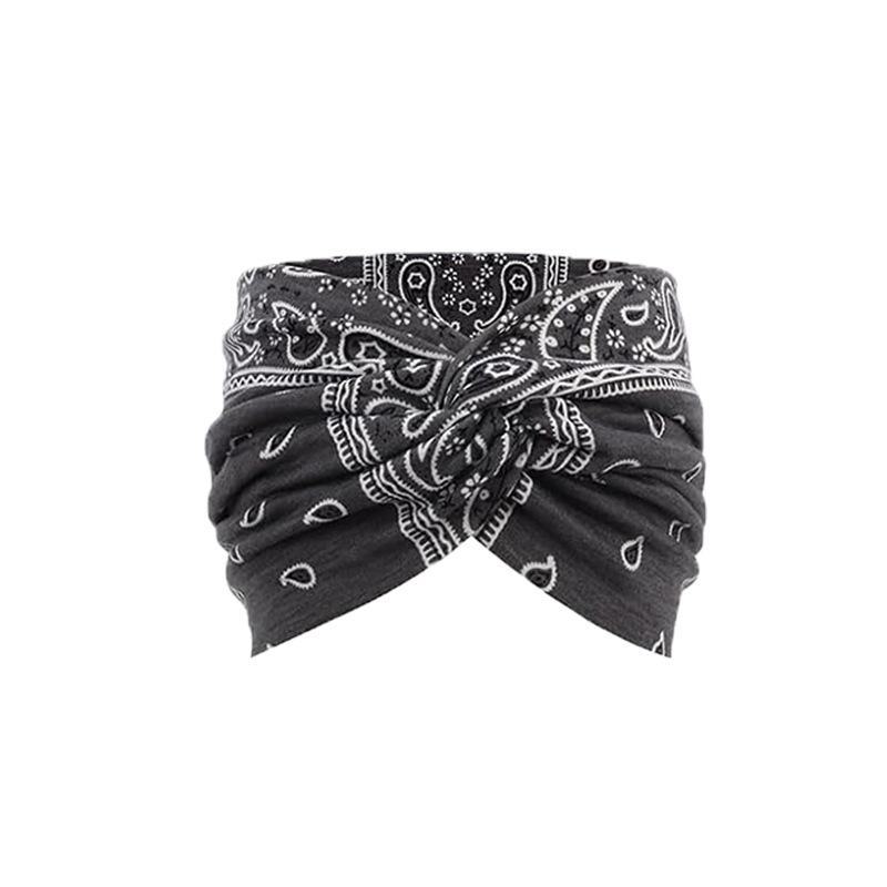 Bohemian Floral Cross Headband for Sports, Running, and Makeup