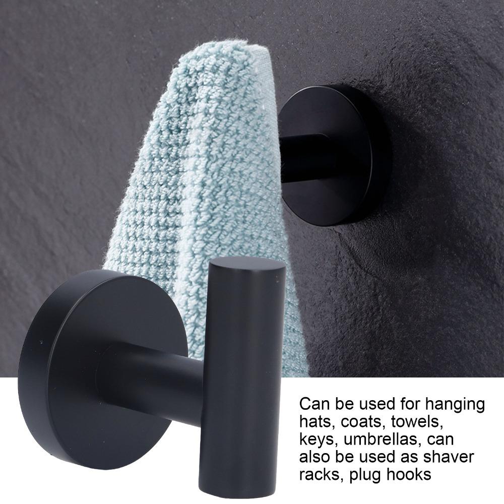 2 PCS Stainless Steel Towel Hook Compact Design Coat Hook Robe Hook Bathroom Kitchen Garage Closet