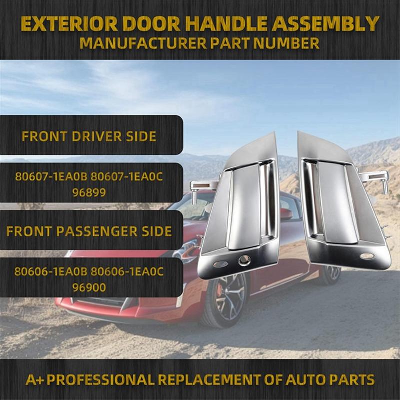 M64K-Car Front Exterior Door Handles For Nissan 370Z 2009-2018 Outer Door Handle