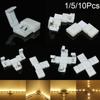 1/5/10Pcs For 3528 5050  Solderless Clip-on Coupler PCB 2Pin 8mm 10mm LED Strip Connector