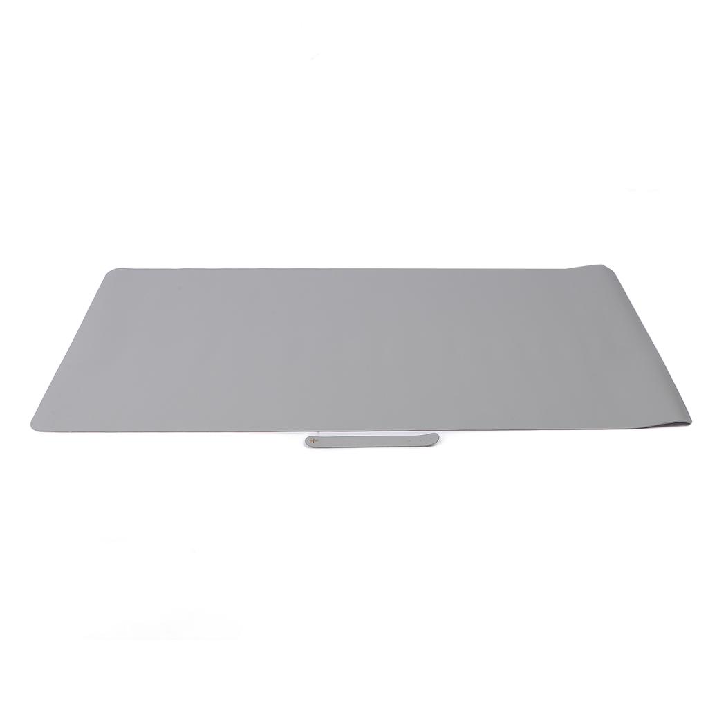 Nail Art Table Mat PU Leather Nail Table Pad Vanity Makeup Mat for Home Beauty Salon Gray