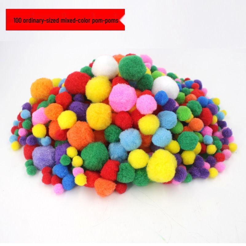 Товары для арт-зоны: Цветные пушистые помпоны для проектов от младших до старших классов