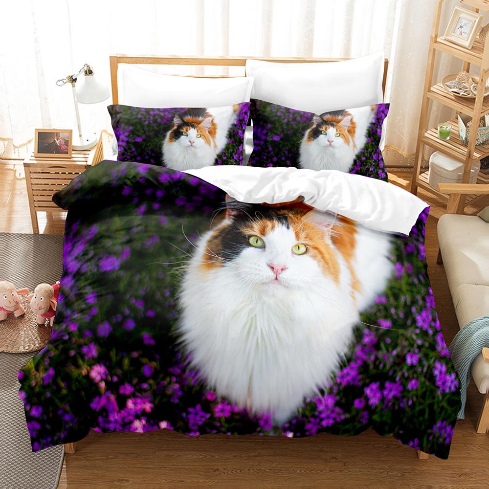 Comforter Maine Coon Bedding - Lovely Cat Design Queen/King/Single Sizes Ideal For Bedroom Decor & Home Textiles