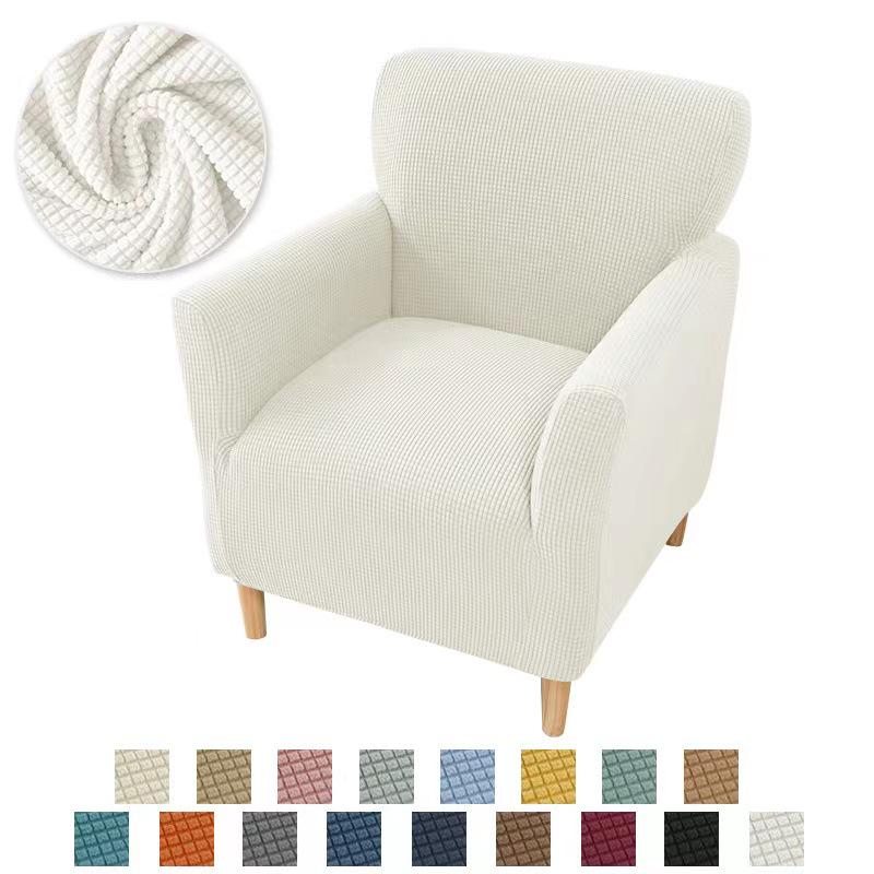 Scratch-Resistant Elastic High Back Sofa Slipcover with Single Armrest for Leisure Chairs