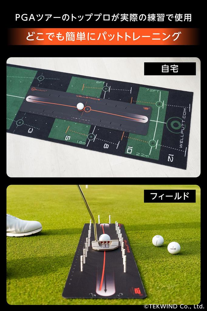 Wellstroke Instinct Father's Day Gift: Putter Corrector, Stroke Template, WELLPUTT, 15° Swing Arc, Made In France, Officially Distributed In Japan