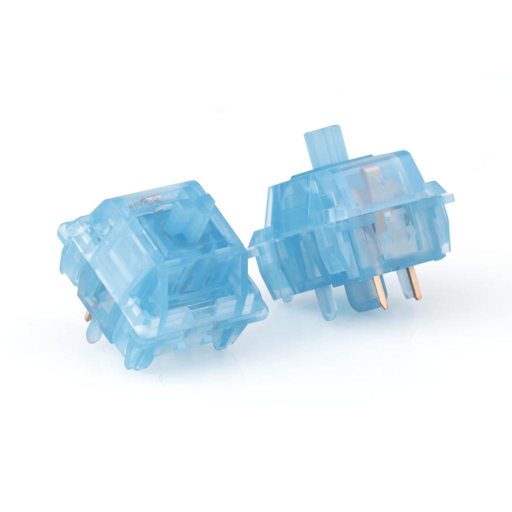 KiiBoom Linear 54gf Sapphire Mechanical Keyboard Switch with PC Stem 5 Pin Keyboard Switch Translucent PC Housing for DIY Gaming Keyboard 35 Pieces