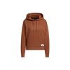 Lounge Hooded Sweatshirt With Letter Logo Women Tops Brown IP0755
