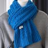 Первая любовь Синий вязаный шарф для женщин - Зимнее тепло с корейским стилем и элегантностью