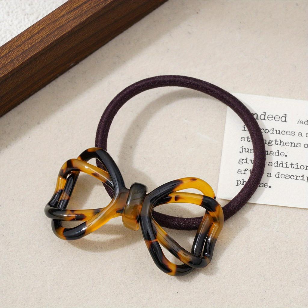 1 шт. Повязка на голову с бантом с узором черепахи, высокая эластичность, дизайн коричневой веревки, ретро, модная, подходит для свиданий, для улицы