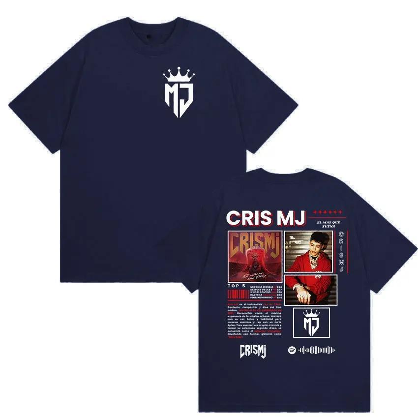 Rapper Cris Mj Album 2026 Graphic T Shirt Unisex Hip Hop Vintage Oversized T-shirts Summer High Quality Cotton T-shirt Streetwear