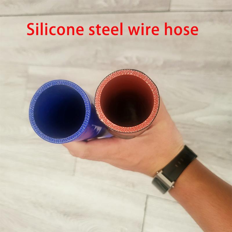 ID30/32/38/40/45mm Length 40cm50cm Universal Silicone Flexible Steel wire corrugated Hose Air Intake Pipe Radiator Tube 2 Clamps