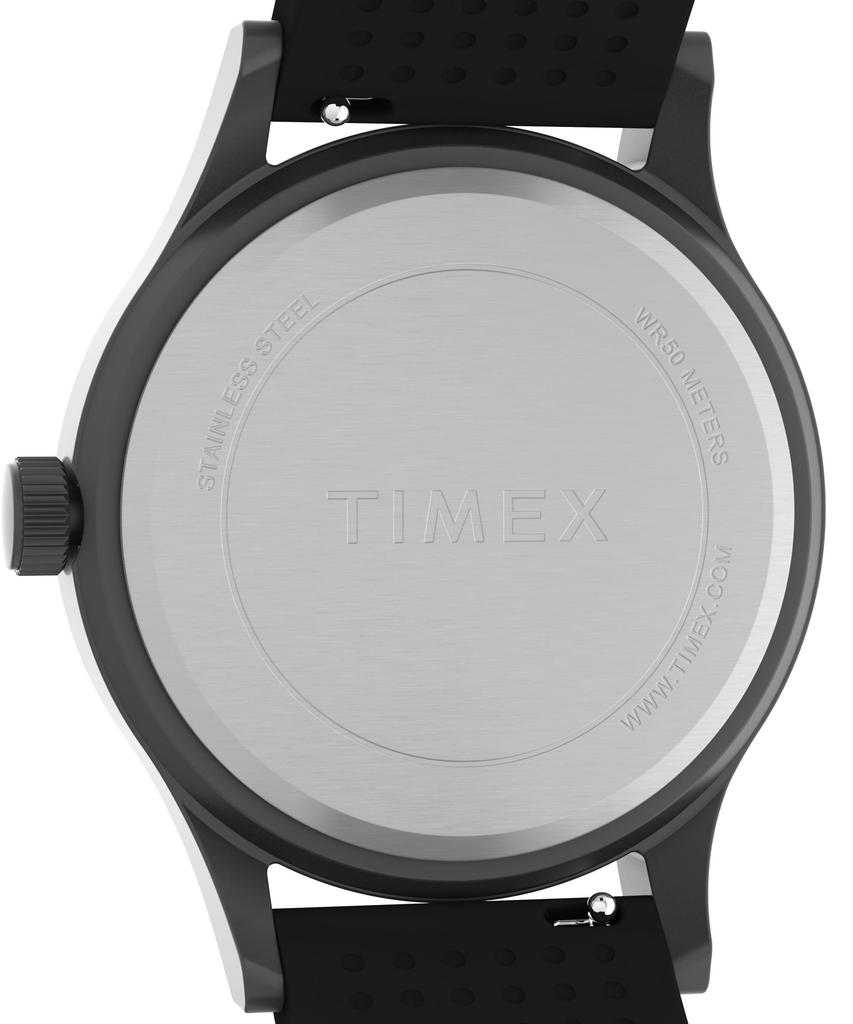 TIMEX Часы-разведчик Expedition 40 мм, черный корпус и циферблат, оливковый кожаный ремешок-продевка