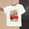 2026 Cars of the Universe Children's Pure Cotton Short-Sleeved Boys' Sports Shirt Girls' Casual Top Cartoon Print Summer T-Shirt