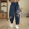 Женские джинсы-гаремы Ronghua в стиле ретро с вышивкой