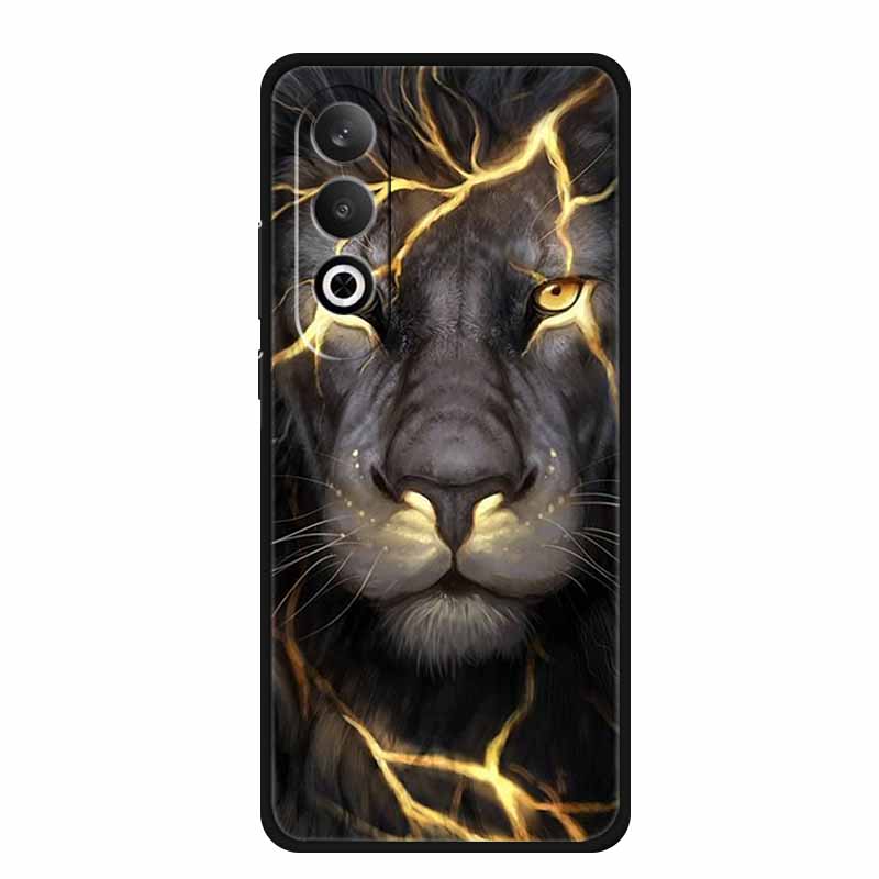For OnePlus Nord CE4 Case Soft Black Silicone Cases Cover for OnePlus Nord CE 4 5G Cartoon Animal Funda 6.7" 1+ Nord CE4 Cover