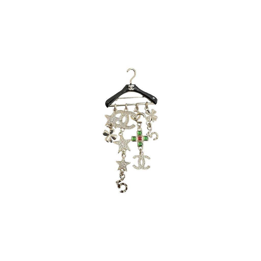 CHANEL Brooches Women's Gold/Black/Green/Red AB9842-B09918-NL698