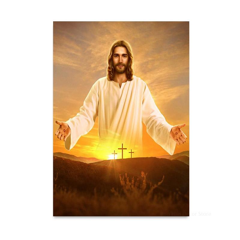 Jesus Series Canvas Posters and Prints Christian Wall Art Picture Painting for Living Room Home Decor Wall Painting Gifts