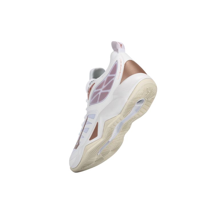 Mizuno Wave Dimension Ткань Синтетическая кожа Амортизация Легкие Дышащие Низкие Волейбольные кроссовки Унисекс кроссовки Белый Розовое золото V1GC224036