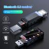 Мини-автомобильный Bluetooth 5.3 USB-приемник с 3,5 мм AUX-входом, подсветкой, функцией громкой связи, автомобильный комплект, автоматический беспроводной аудиоадаптер для динамика