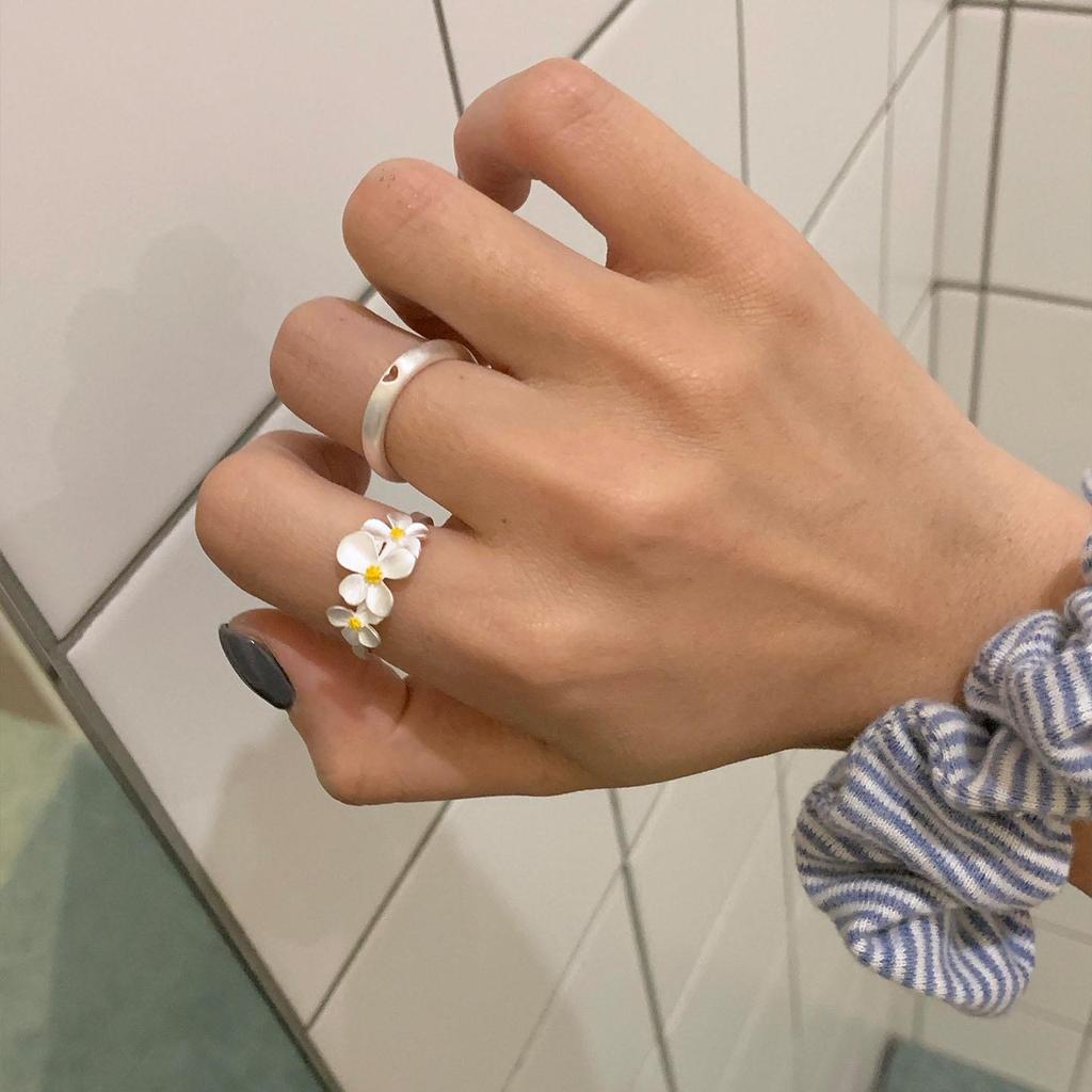 Универсальное открытое кольцо с цветочным узором: Сладкие, Стильные, Высококачественные Украшения для Женщин