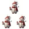 1/3/5PCS Christmas 2D Acrylic Cartoon Car Haning Pendants Xmas Santa Claus Snowman Ornaments Cute Christmas Tree Hangings Decor