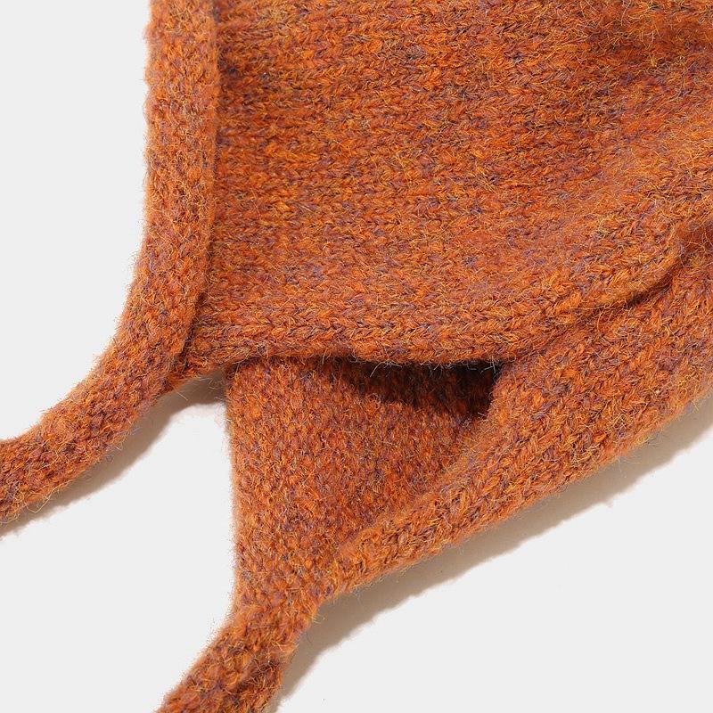 Cute C Knitted Hat for Women Autumn Winter Thicken Warm Beanie Cap Korean Versatile Bonnet Ear Protection Braids Skull Cap Acrylic Female Skulli Gift