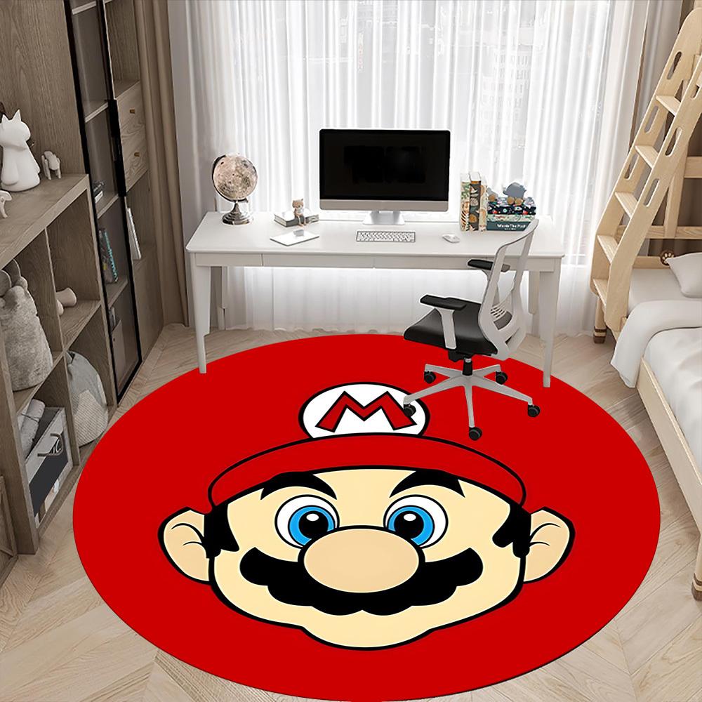 1 шт. Красный круглый ковер Марио для офиса, под офисные стулья, спальни, гостиной, домашний декор a0926030