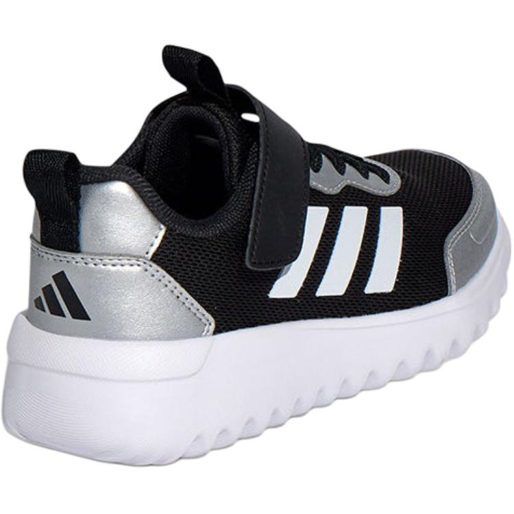 Adidas Playflow EL Low top Casual Shoes Black White Silver Kids' KJ0770