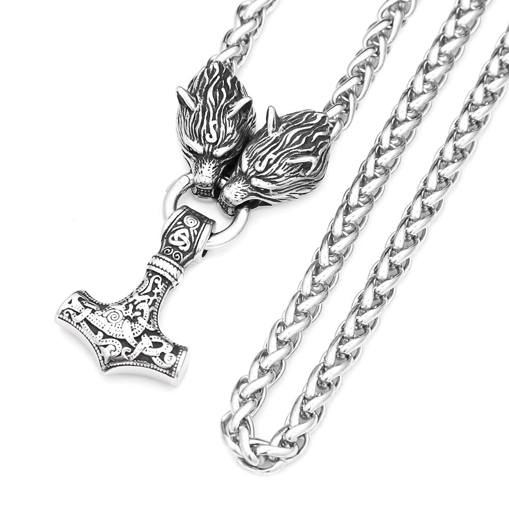 New 316L Stainless Steel Skull With Angel Wings Pendant Necklaces For Men Boys Gothic Hip Hop Biker Jewelry Gifts Dropshipping