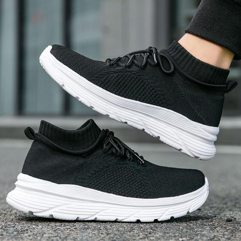 2024 New Large Size Summer Sports Shoes Casual, Light, Wear-resistant and Breathable Fly-woven Shoes Socks Shoes Men's Shoes