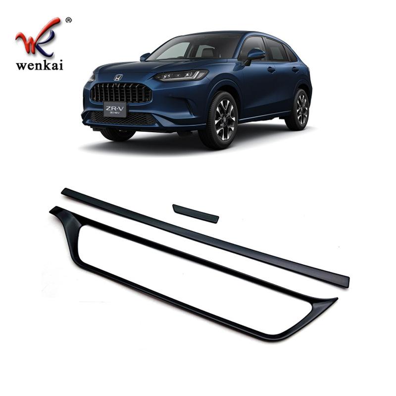 Central Control trument Air Conditioner Button Frame Trim Sticker for Honda ZRV RHD Accessories - Black