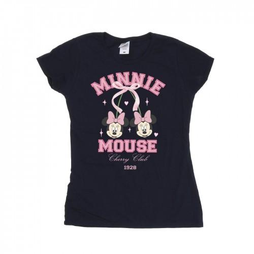 Disney Womens/Ladies Cherry Club Minnie Mouse Cotton T-Shirt