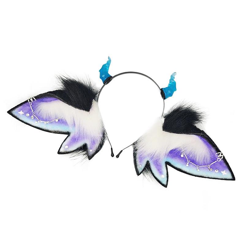 Хэллоуинский демон эльф животное ухо головной убор, преувеличенные животные уши плюшевые аксессуары для волос