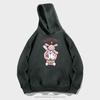 Cartoon anime hooded sweater men's and women's trendy brand loose casual teen student jacket top