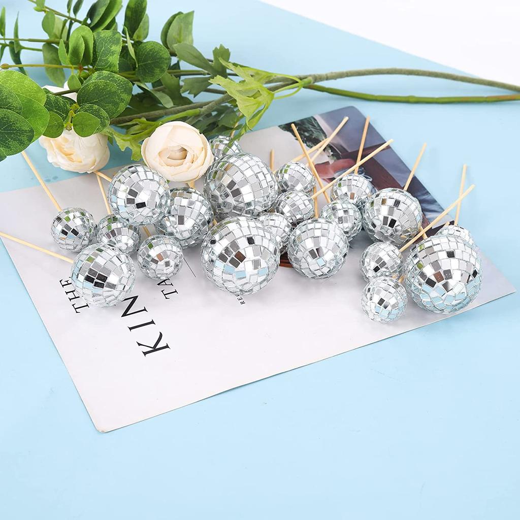 3 шт./компл. зеркальный стеклянный шар диско-шар украшение торта Топпер для торта свадебная вечеринка домашний декор