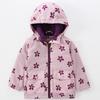 Стильная куртка с капюшоном на флисовой подкладке для девочек, осенне-весенняя модная детская одежда, топ, новинка 2024 года