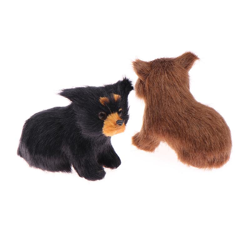 Милая имитация бурого медведя, фигурки животных, модель, миниатюрные украшения животных, рождественский подарок, декор для рождественской елки